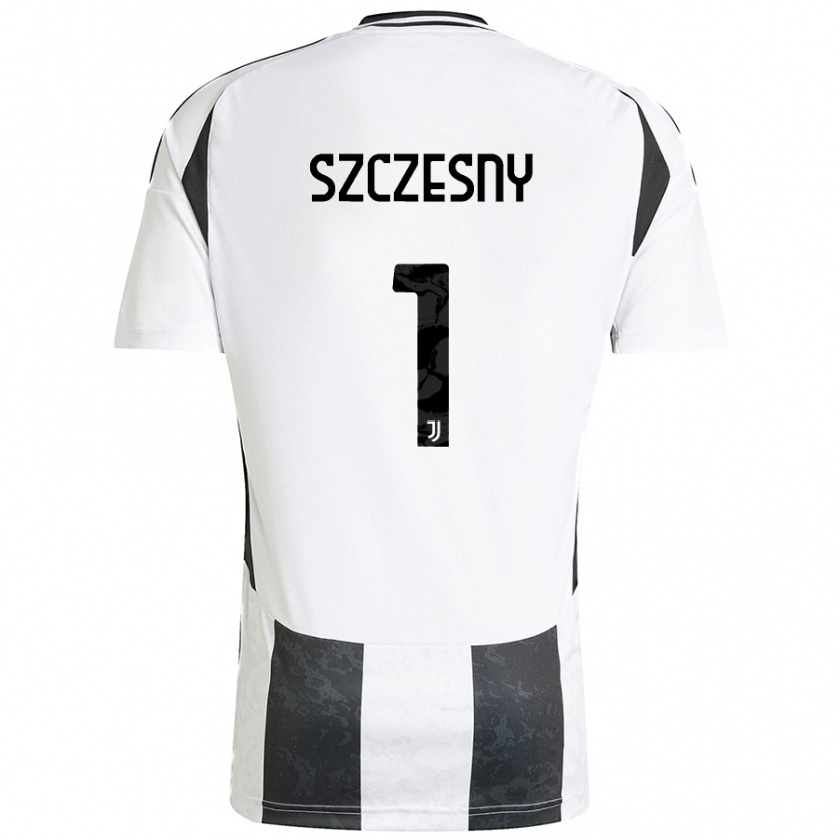 Kandiny Enfant Maillot Wojciech Szczesny #1 Blanc Noir Tenues Domicile 2024/25 T-Shirt