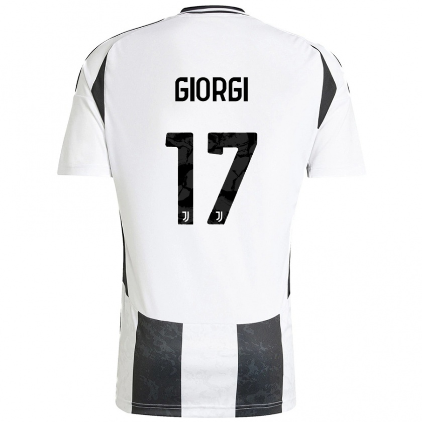 Kandiny Enfant Maillot Lorenzo Giorgi #17 Blanc Noir Tenues Domicile 2024/25 T-Shirt