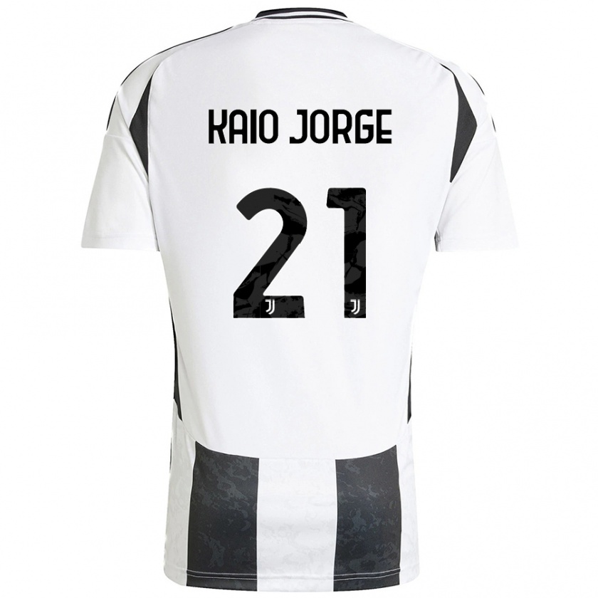 Kandiny Enfant Maillot Kaio Jorge #21 Blanc Noir Tenues Domicile 2024/25 T-Shirt