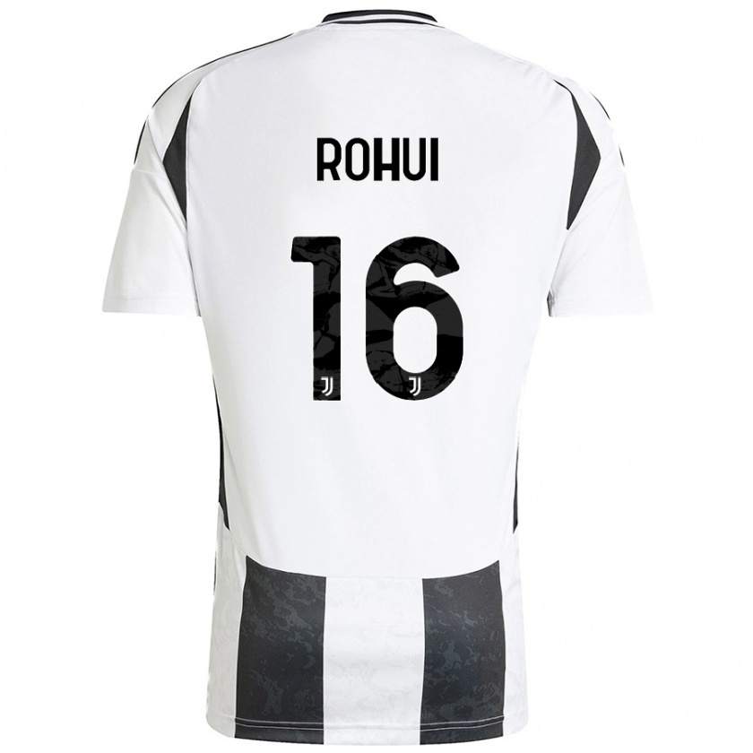 Kandiny Enfant Maillot Jonas Rohui #16 Blanc Noir Tenues Domicile 2024/25 T-Shirt