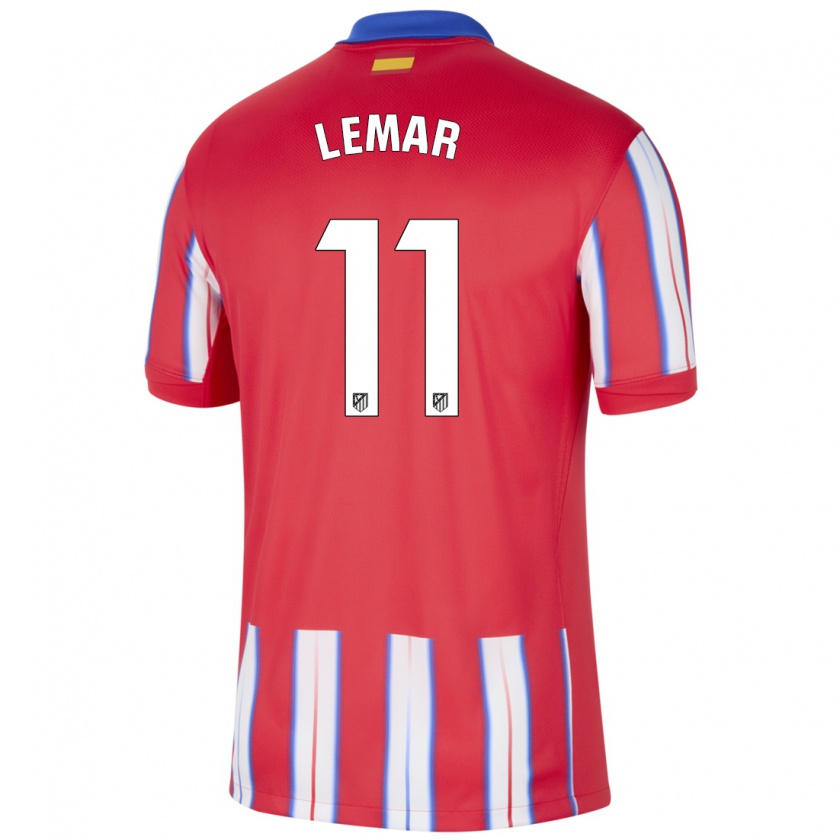 Kandiny Enfant Maillot Thomas Lemar #11 Rouge Blanc Bleu Tenues Domicile 2024/25 T-Shirt