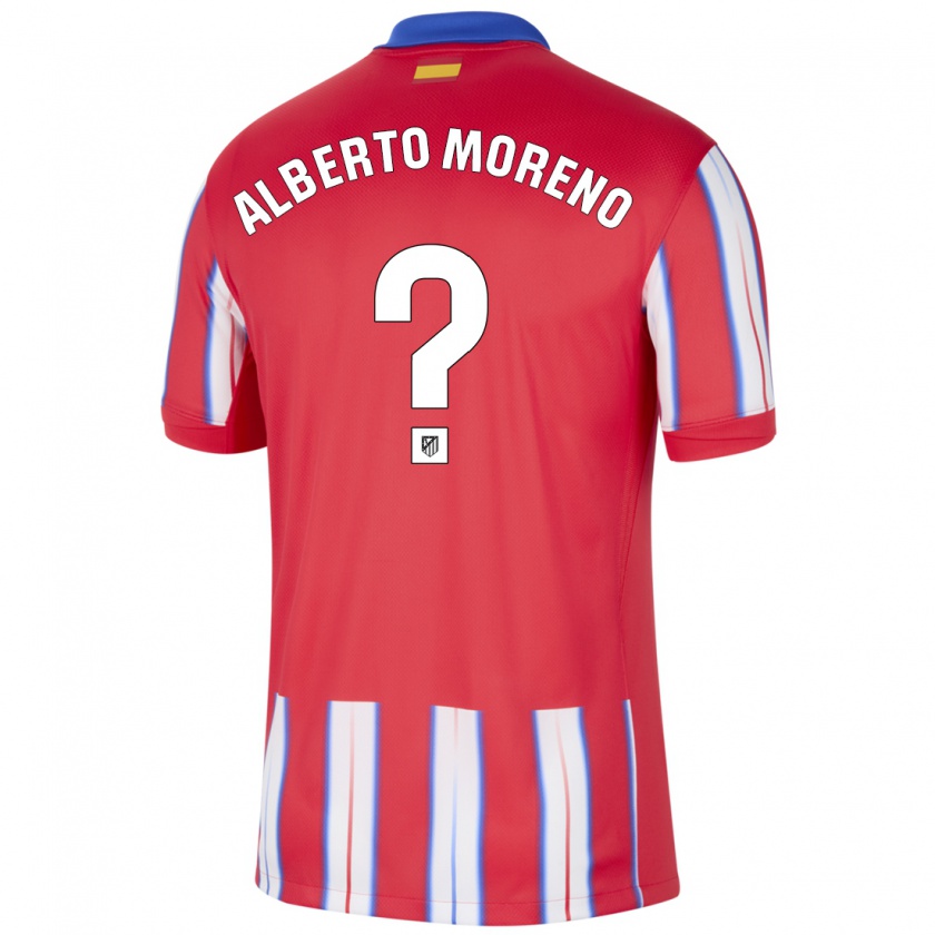 Kandiny Enfant Maillot Alberto Moreno #0 Rouge Blanc Bleu Tenues Domicile 2024/25 T-Shirt