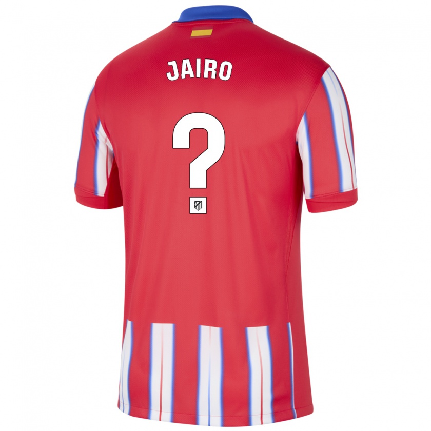 Kandiny Enfant Maillot Jairo Fernández #0 Rouge Blanc Bleu Tenues Domicile 2024/25 T-Shirt