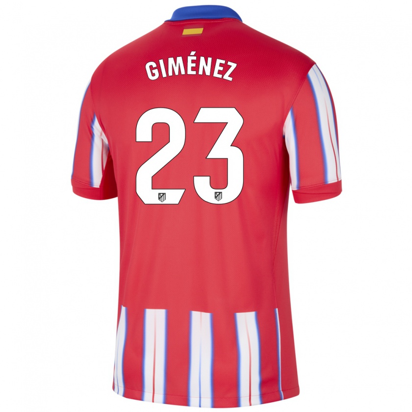 Kandiny Enfant Maillot Carlos Giménez #23 Rouge Blanc Bleu Tenues Domicile 2024/25 T-Shirt