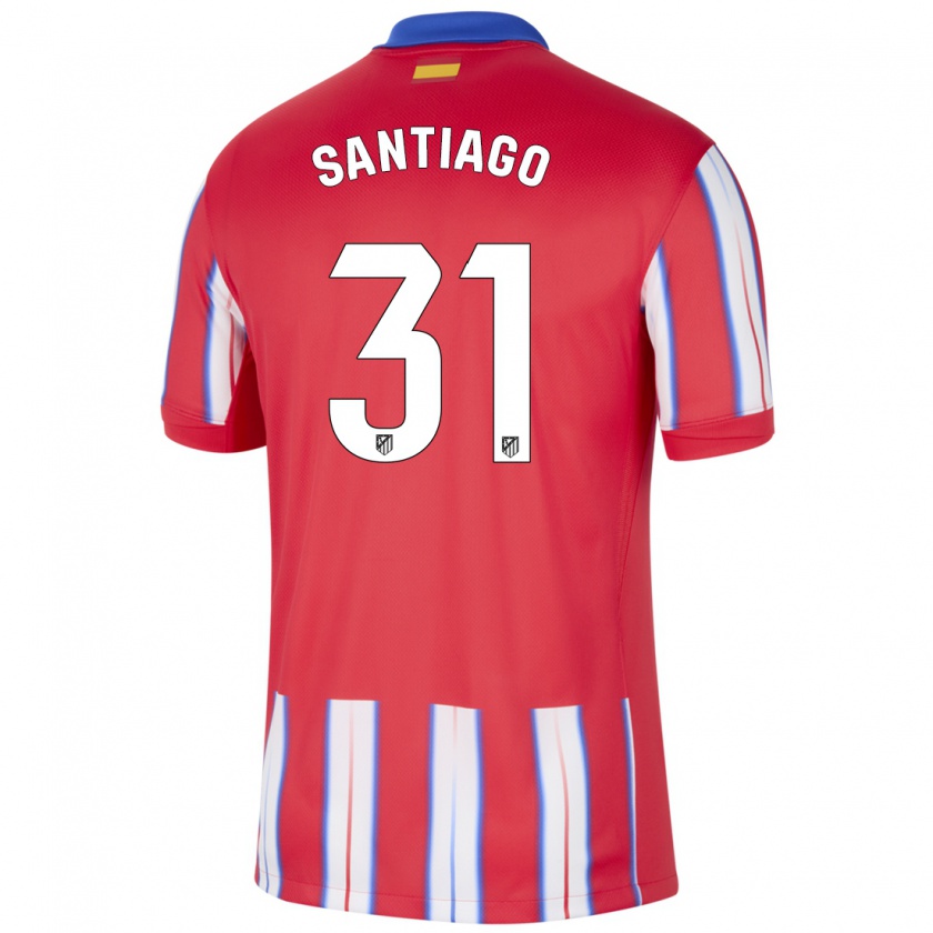 Kandiny Enfant Maillot Abraham Santiago #31 Rouge Blanc Bleu Tenues Domicile 2024/25 T-Shirt