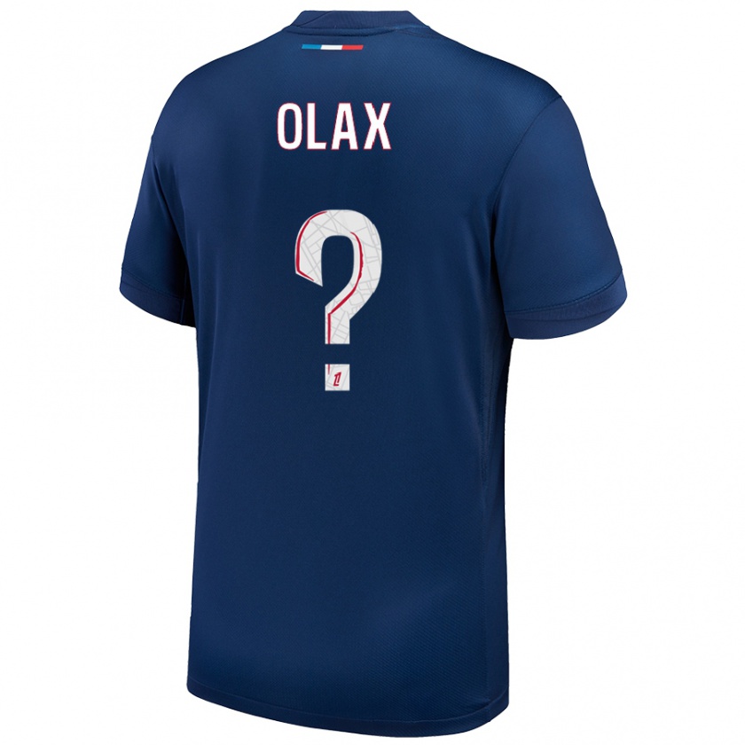 Kandiny Enfant Maillot Djamy Olax #0 Bleu Marine Blanc Tenues Domicile 2024/25 T-Shirt