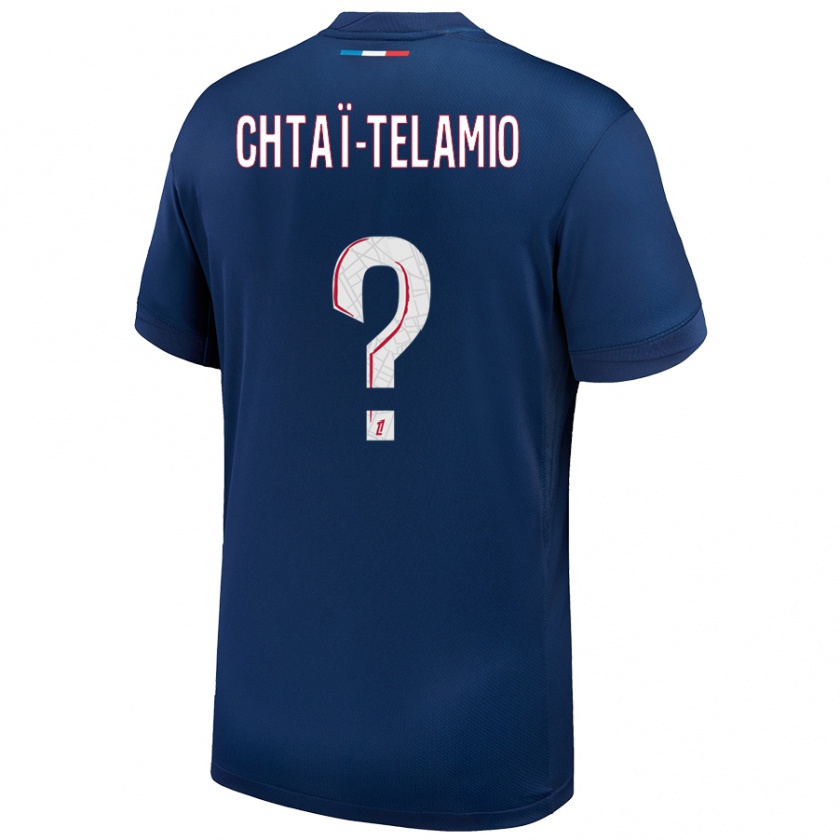 Kandiny Enfant Maillot Zayon Chtaï-Telamio #0 Bleu Marine Blanc Tenues Domicile 2024/25 T-Shirt