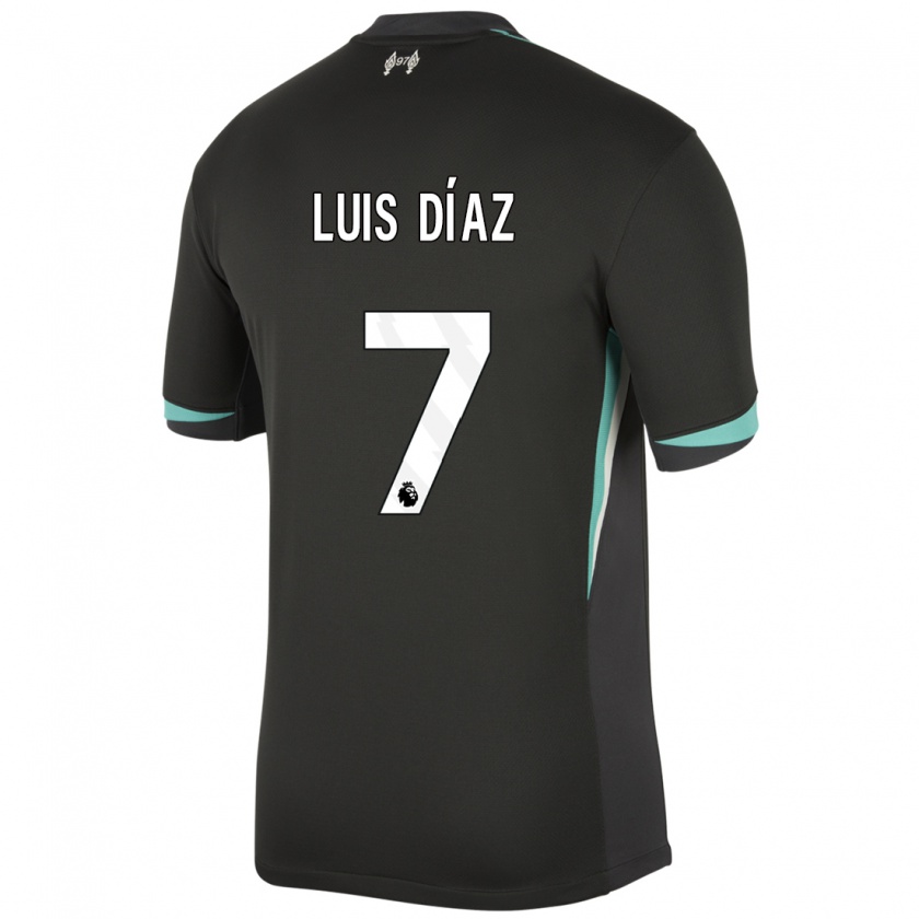 Kandiny Enfant Maillot Luis Díaz #7 Noir Anthracite Blanc Tenues Extérieur 2024/25 T-Shirt