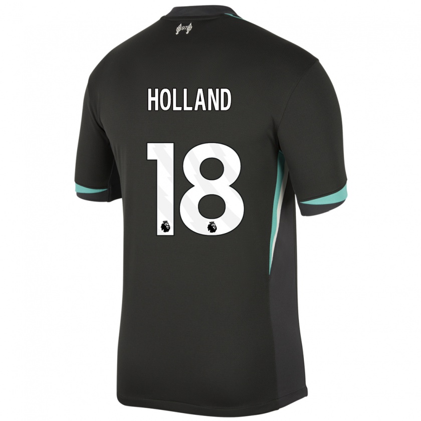 Kandiny Enfant Maillot Ceri Holland #18 Noir Anthracite Blanc Tenues Extérieur 2024/25 T-Shirt