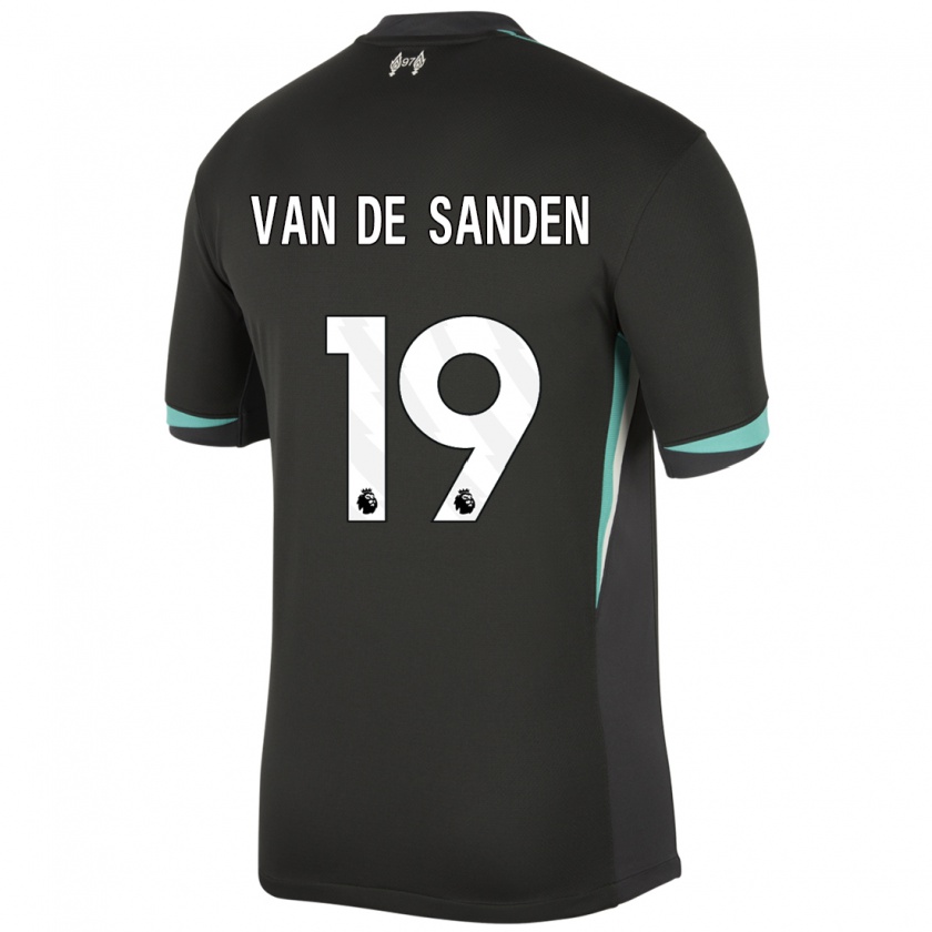 Kandiny Enfant Maillot Shanice Van De Sanden #19 Noir Anthracite Blanc Tenues Extérieur 2024/25 T-Shirt