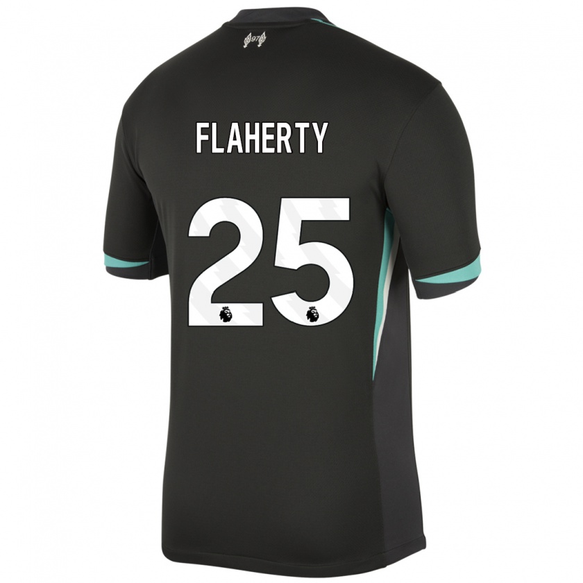 Kandiny Enfant Maillot Gilly Flaherty #25 Noir Anthracite Blanc Tenues Extérieur 2024/25 T-Shirt