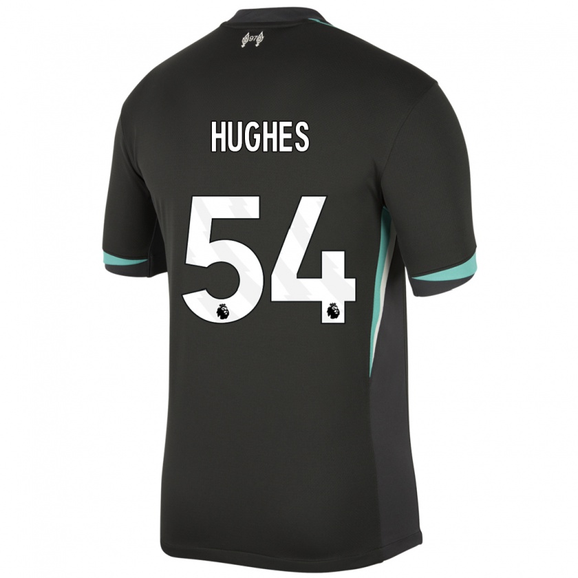 Kandiny Enfant Maillot Liam Hughes #54 Noir Anthracite Blanc Tenues Extérieur 2024/25 T-Shirt