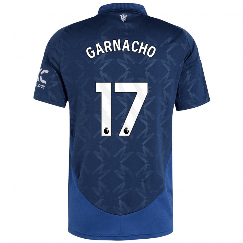 Kandiny Enfant Maillot Alejandro Garnacho #17 Indigo Tenues Extérieur 2024/25 T-Shirt