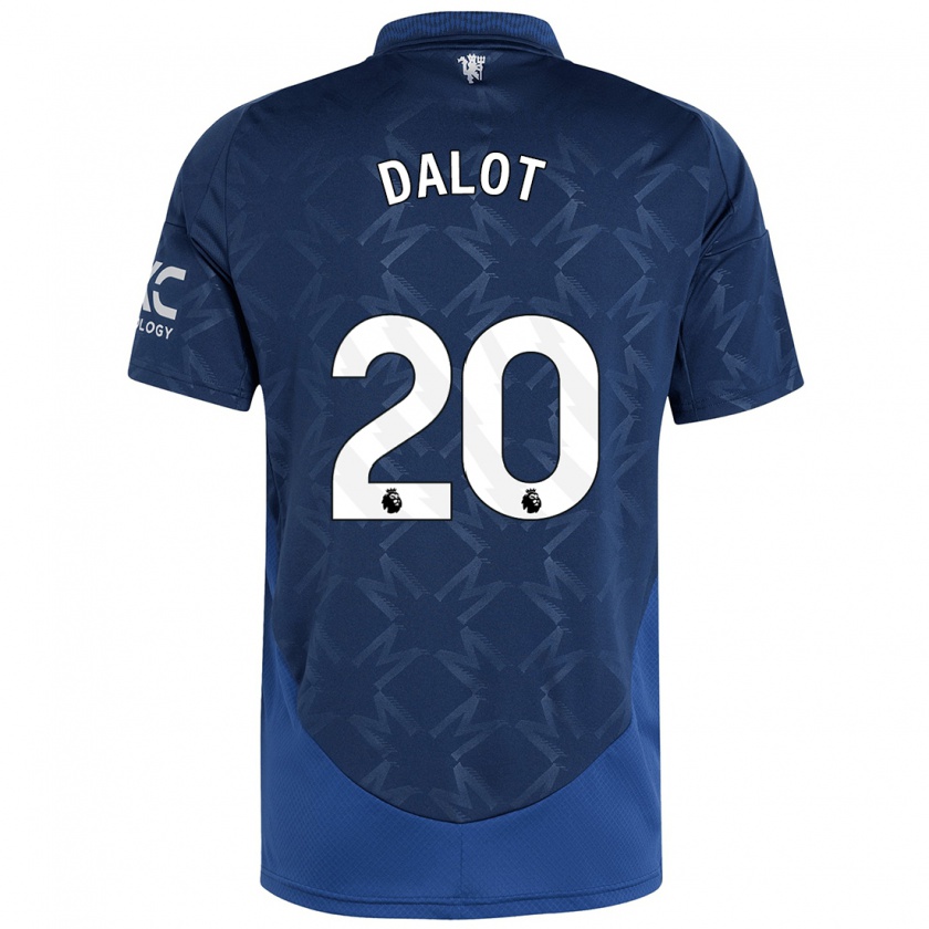 Kandiny Enfant Maillot Diogo Dalot #20 Indigo Tenues Extérieur 2024/25 T-Shirt