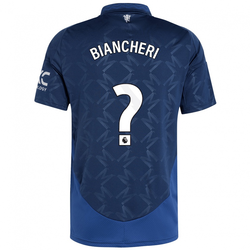 Kandiny Enfant Maillot Gabriele Biancheri #0 Indigo Tenues Extérieur 2024/25 T-Shirt