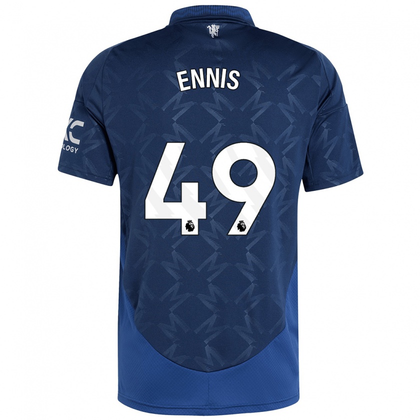 Kandiny Enfant Maillot Ethan Ennis #49 Indigo Tenues Extérieur 2024/25 T-Shirt