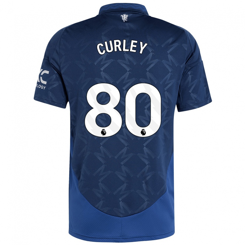 Kandiny Enfant Maillot Ruben Curley #80 Indigo Tenues Extérieur 2024/25 T-Shirt