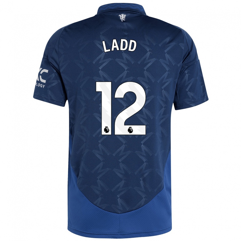 Kandiny Enfant Maillot Hayley Ladd #12 Indigo Tenues Extérieur 2024/25 T-Shirt