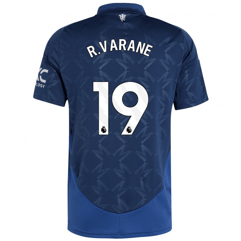 Kandiny Enfant Maillot Raphaël Varane #19 Indigo Tenues Extérieur 2024/25 T-Shirt