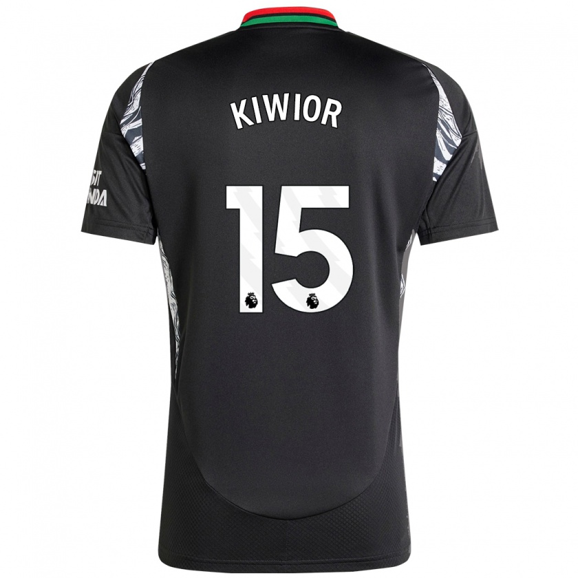 Kandiny Enfant Maillot Jakub Kiwior #15 Noir Tenues Extérieur 2024/25 T-Shirt