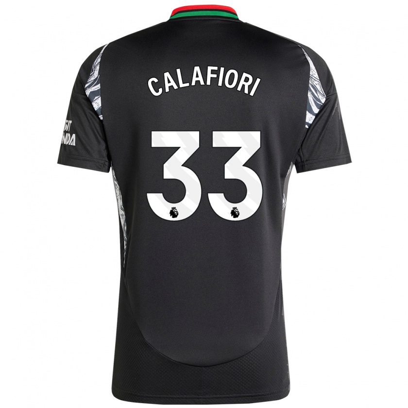 Kandiny Enfant Maillot Riccardo Calafiori #33 Noir Tenues Extérieur 2024/25 T-Shirt