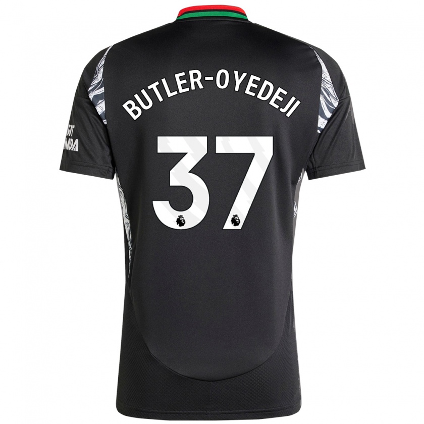 Kandiny Enfant Maillot Nathan Butler-Oyedeji #37 Noir Tenues Extérieur 2024/25 T-Shirt