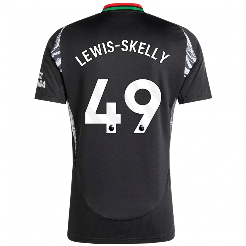 Kandiny Enfant Maillot Myles Lewis-Skelly #49 Noir Tenues Extérieur 2024/25 T-Shirt