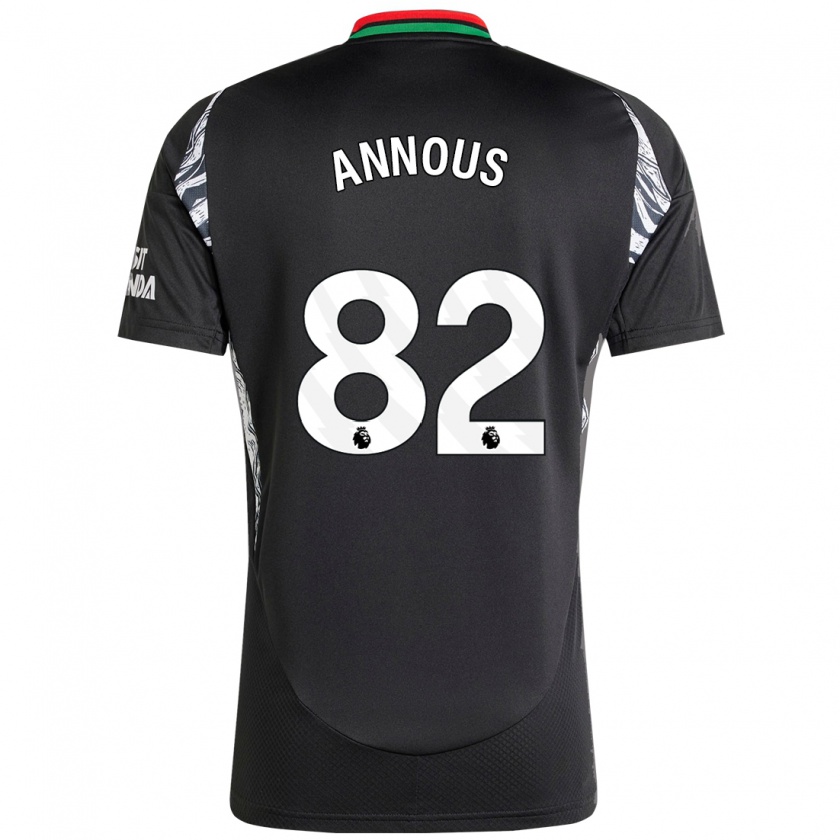 Kandiny Enfant Maillot Andre Annous #82 Noir Tenues Extérieur 2024/25 T-Shirt