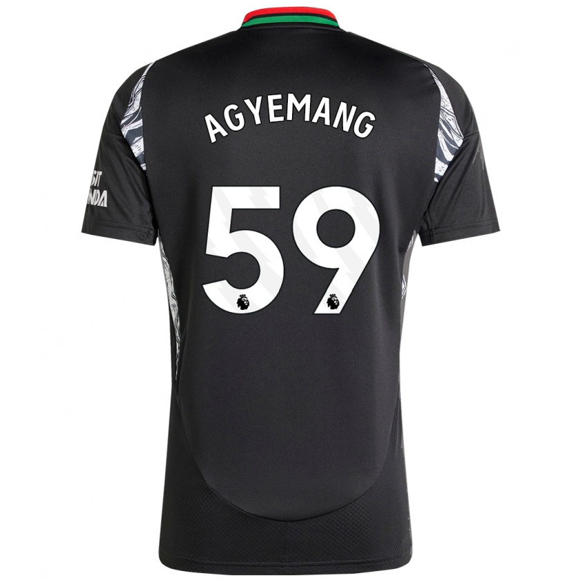 Kandiny Enfant Maillot Michelle Agyemang #59 Noir Tenues Extérieur 2024/25 T-Shirt