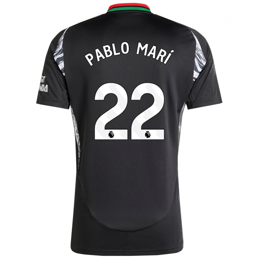 Kandiny Enfant Maillot Pablo Mari #22 Noir Tenues Extérieur 2024/25 T-Shirt