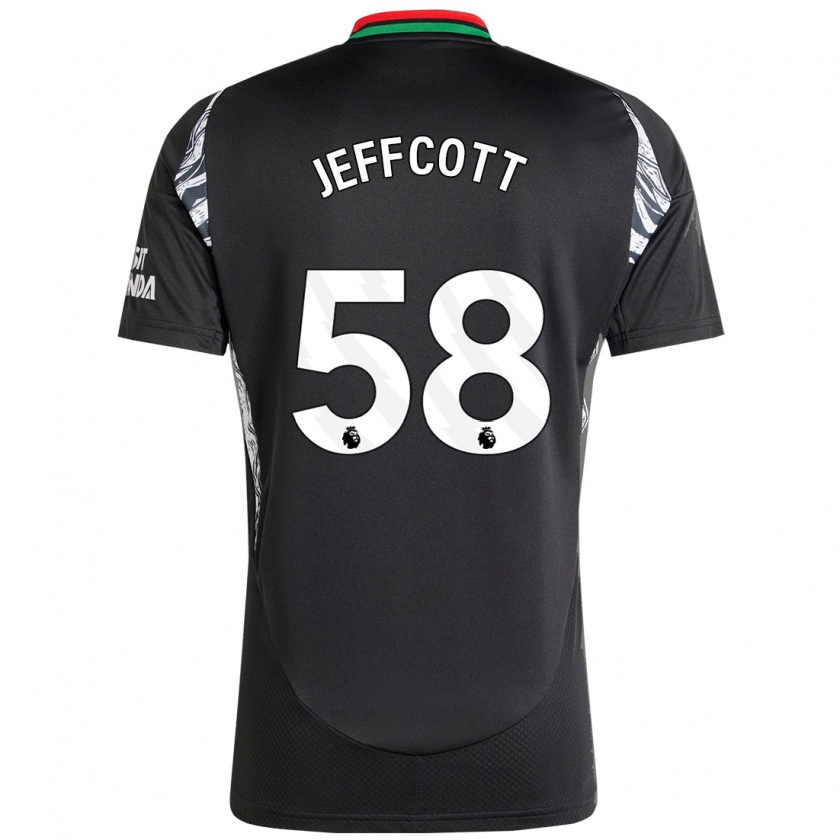 Kandiny Enfant Maillot Henry Jeffcott #58 Noir Tenues Extérieur 2024/25 T-Shirt