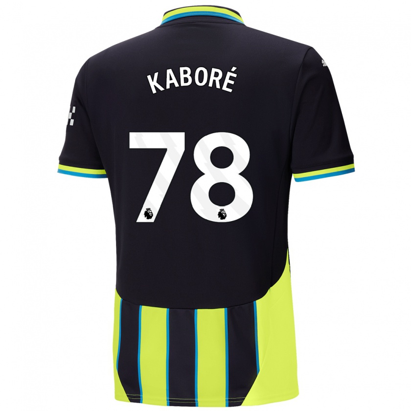 Kandiny Enfant Maillot Issa Kaboré #78 Bleu Jaune Tenues Extérieur 2024/25 T-Shirt