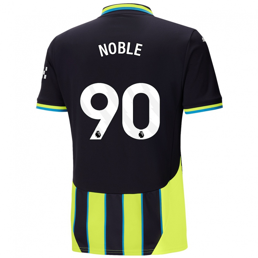 Kandiny Enfant Maillot Kian Noble #90 Bleu Jaune Tenues Extérieur 2024/25 T-Shirt