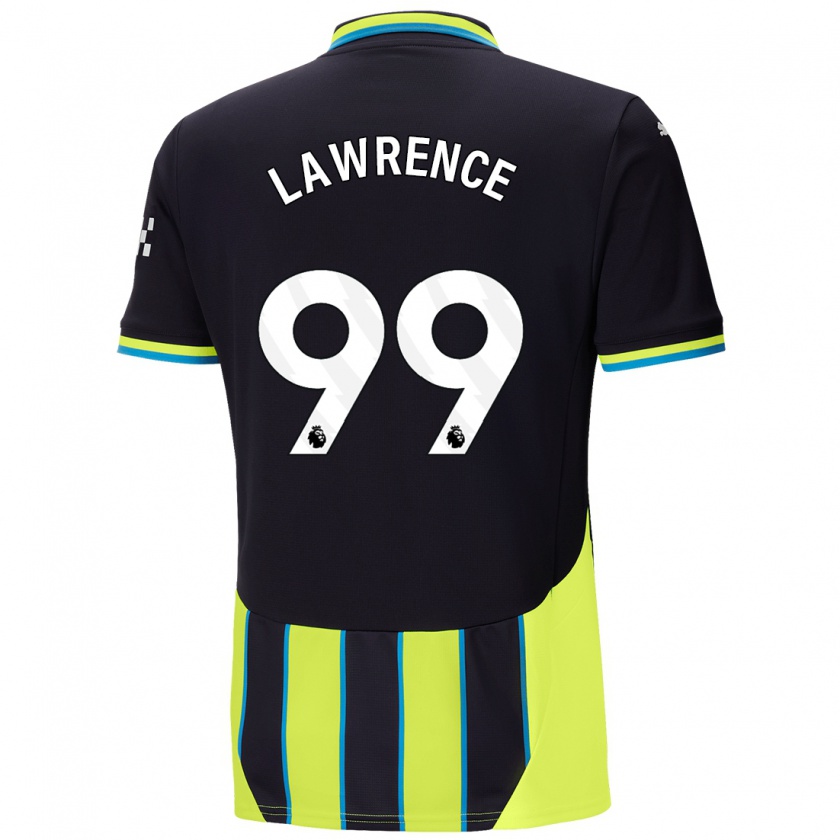 Kandiny Enfant Maillot Emilio Lawrence #99 Bleu Jaune Tenues Extérieur 2024/25 T-Shirt