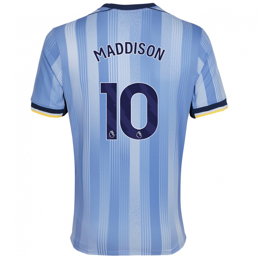 Kandiny Enfant Maillot James Maddison #10 Bleu Clair Tenues Extérieur 2024/25 T-Shirt