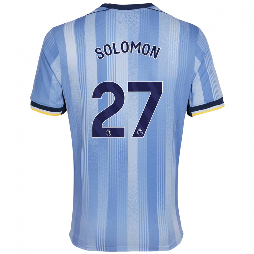 Kandiny Enfant Maillot Manor Solomon #27 Bleu Clair Tenues Extérieur 2024/25 T-Shirt