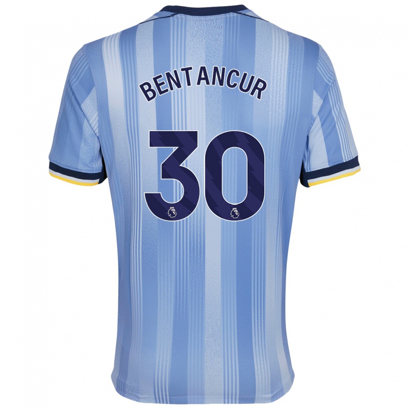 Kandiny Enfant Maillot Rodrigo Bentancur #30 Bleu Clair Tenues Extérieur 2024/25 T-Shirt