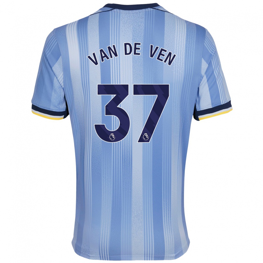 Kandiny Enfant Maillot Micky Van De Ven #37 Bleu Clair Tenues Extérieur 2024/25 T-Shirt