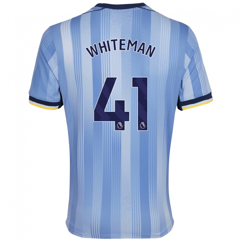 Kandiny Enfant Maillot Alfie Whiteman #41 Bleu Clair Tenues Extérieur 2024/25 T-Shirt