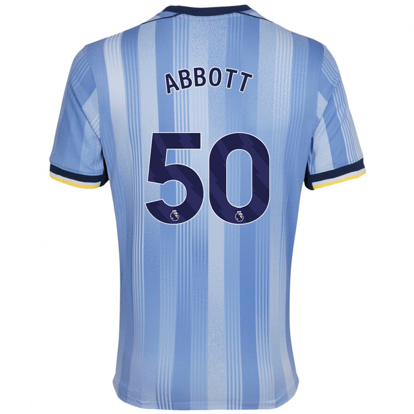 Kandiny Enfant Maillot George Abbott #50 Bleu Clair Tenues Extérieur 2024/25 T-Shirt