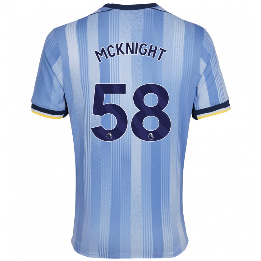 Kandiny Enfant Maillot Maxwell Mcknight #58 Bleu Clair Tenues Extérieur 2024/25 T-Shirt