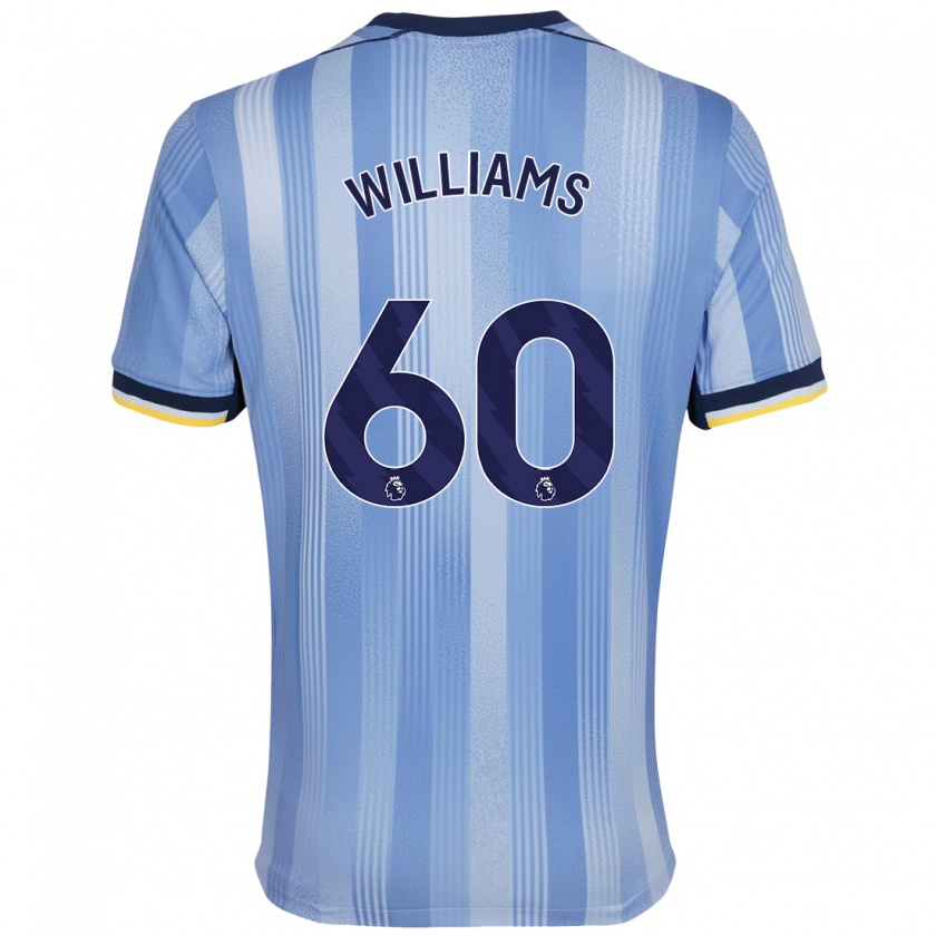 Kandiny Enfant Maillot Jaden Williams #60 Bleu Clair Tenues Extérieur 2024/25 T-Shirt