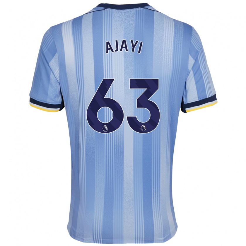 Kandiny Enfant Maillot Damola Ajayi #63 Bleu Clair Tenues Extérieur 2024/25 T-Shirt