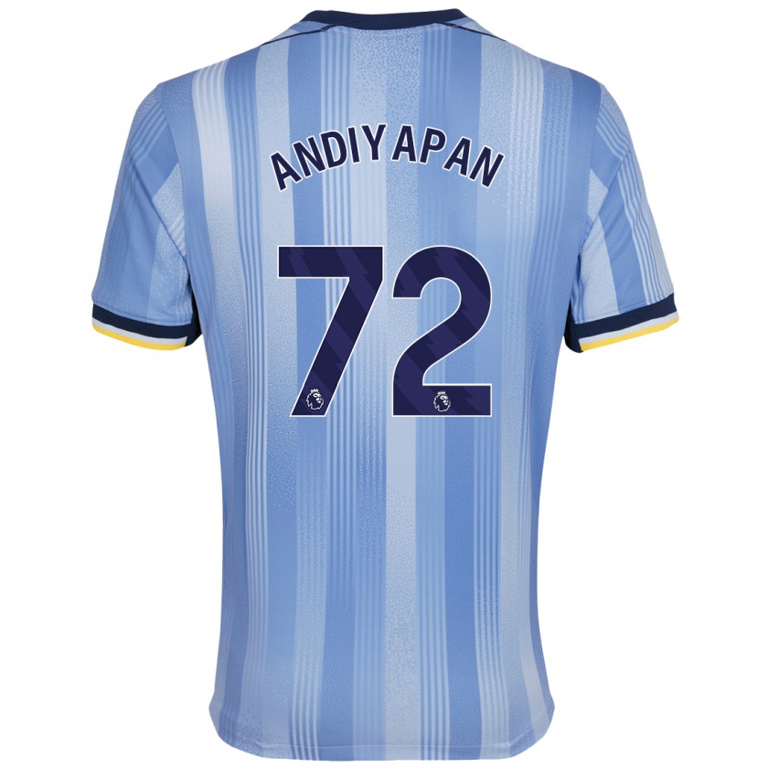 Kandiny Enfant Maillot William Andiyapan #72 Bleu Clair Tenues Extérieur 2024/25 T-Shirt