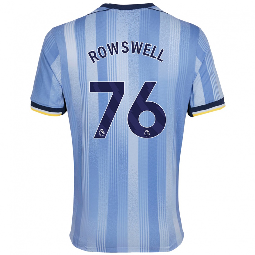 Kandiny Enfant Maillot James Rowswell #76 Bleu Clair Tenues Extérieur 2024/25 T-Shirt