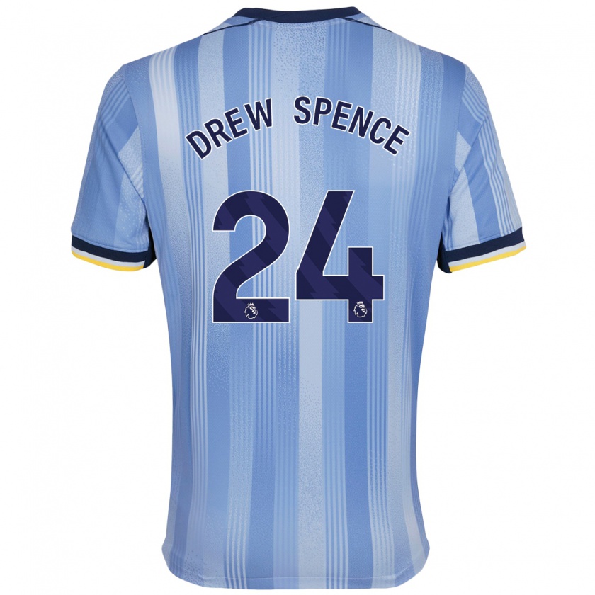 Kandiny Enfant Maillot Drew Spence #24 Bleu Clair Tenues Extérieur 2024/25 T-Shirt