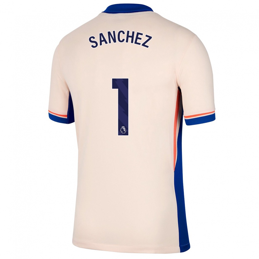 Kandiny Enfant Maillot Robert Sánchez #1 Beige Clair Tenues Extérieur 2024/25 T-Shirt