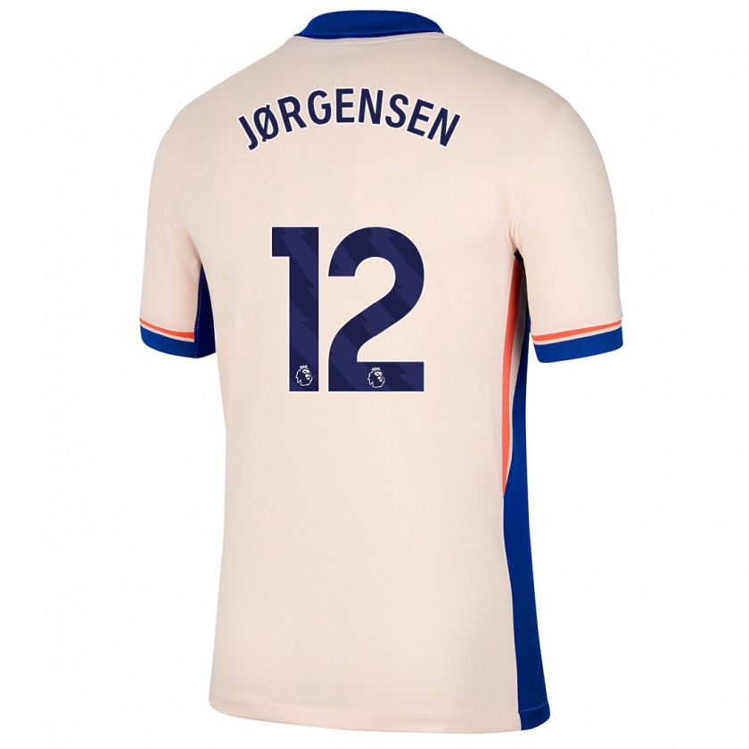 Kandiny Enfant Maillot Filip Jørgensen #12 Beige Clair Tenues Extérieur 2024/25 T-Shirt