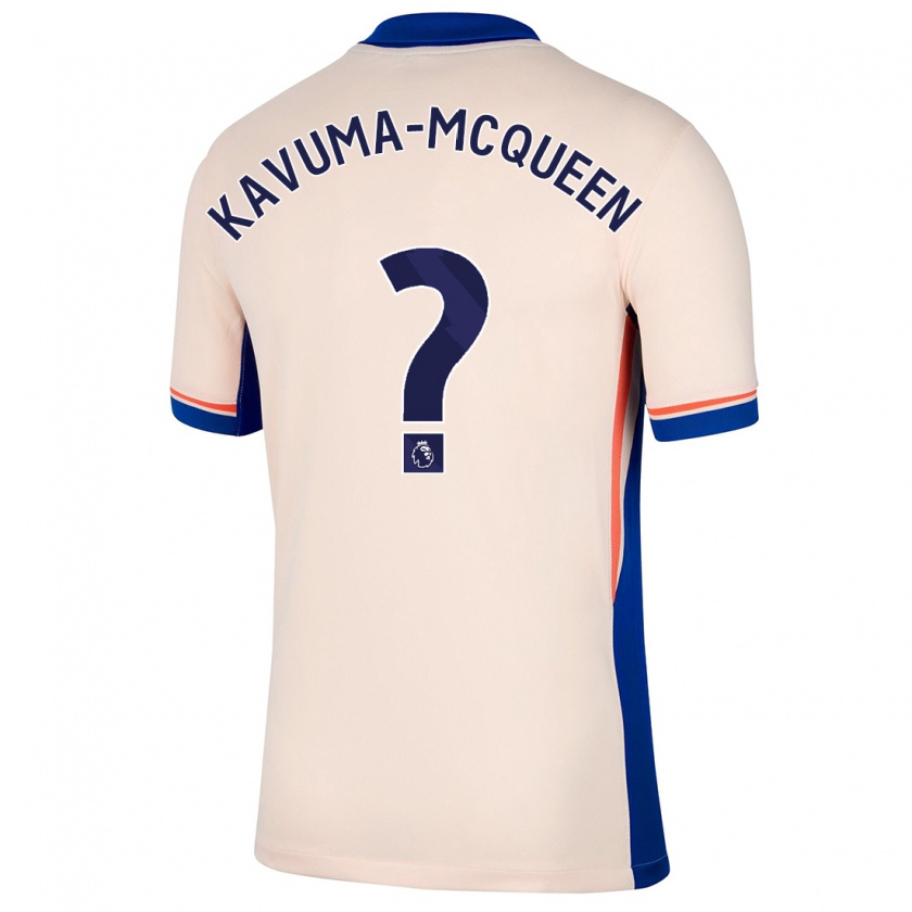 Kandiny Enfant Maillot Ryan Kavuma-Mcqueen #0 Beige Clair Tenues Extérieur 2024/25 T-Shirt