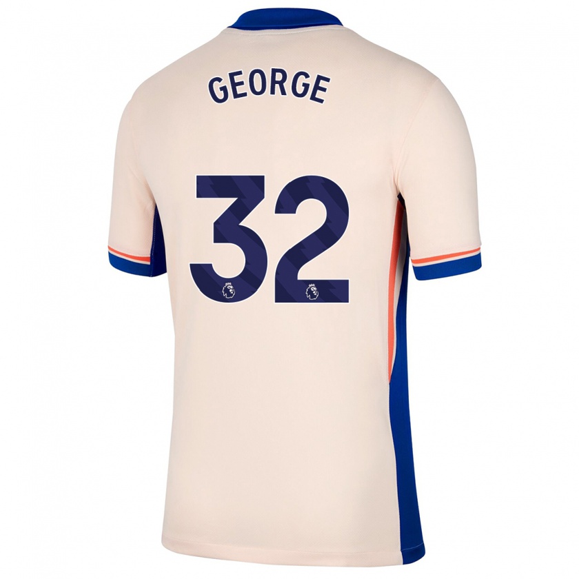 Kandiny Enfant Maillot Tyrique George #32 Beige Clair Tenues Extérieur 2024/25 T-Shirt